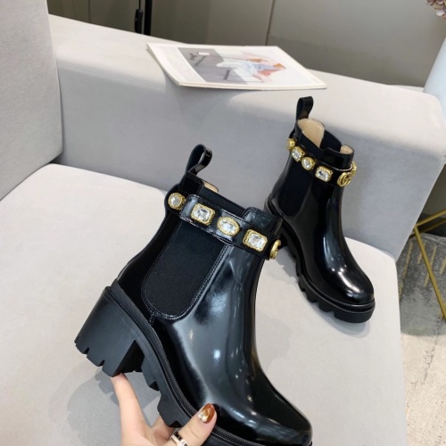 Replica Gucci Boots For Women #1245445 $102.00 USD for Wholesale