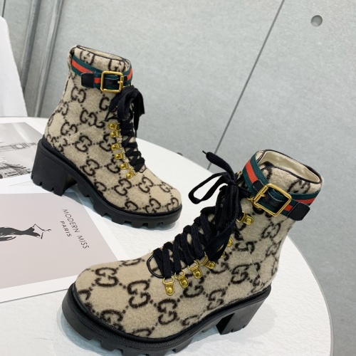 Replica Gucci Boots For Women #1245449 $96.00 USD for Wholesale