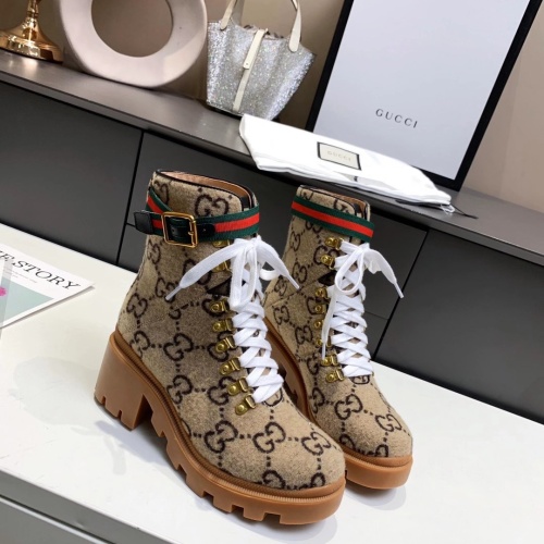 Replica Gucci Boots For Women #1245454 $98.00 USD for Wholesale