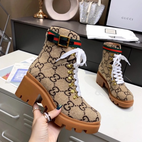 Replica Gucci Boots For Women #1245454 $98.00 USD for Wholesale