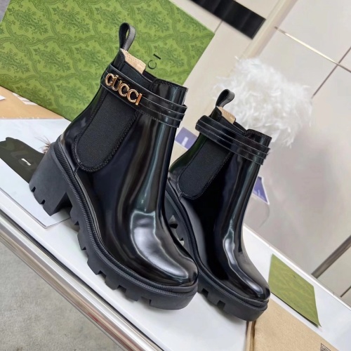 Replica Gucci Boots For Women #1245458 $102.00 USD for Wholesale