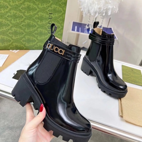 Replica Gucci Boots For Women #1245458 $102.00 USD for Wholesale