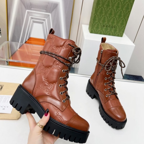 Replica Gucci Boots For Women #1245466 $118.00 USD for Wholesale