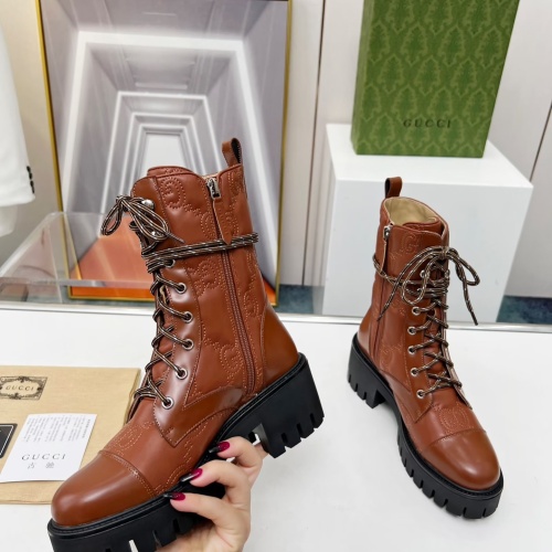 Replica Gucci Boots For Women #1245466 $118.00 USD for Wholesale