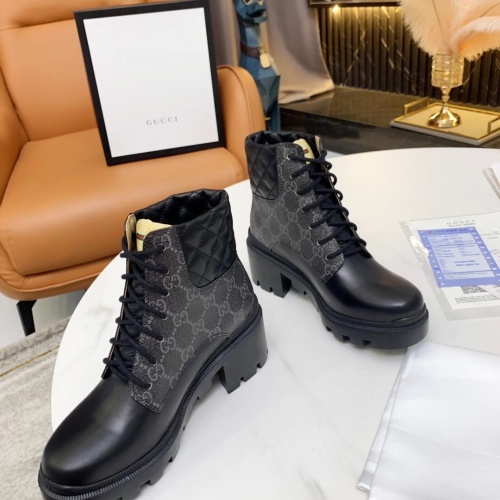 Replica Gucci Boots For Women #1245470 $102.00 USD for Wholesale