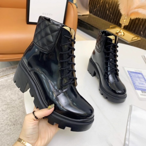 Replica Gucci Boots For Women #1245471 $102.00 USD for Wholesale