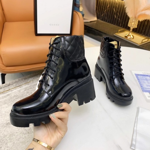 Replica Gucci Boots For Women #1245471 $102.00 USD for Wholesale