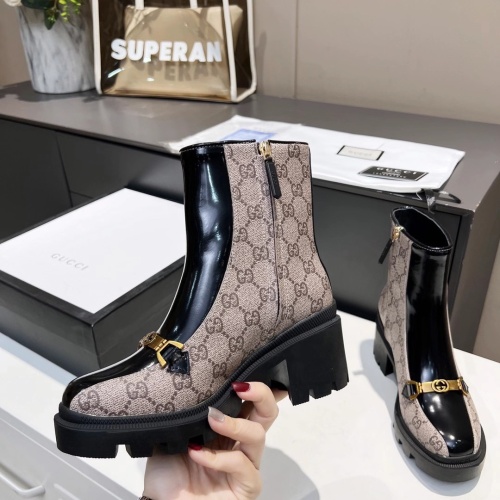 Replica Gucci Boots For Women #1245472 $102.00 USD for Wholesale