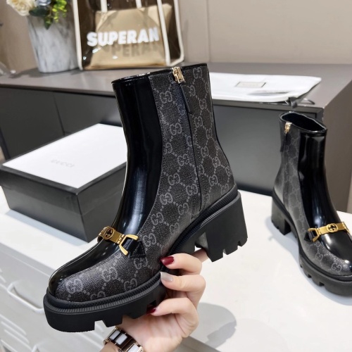 Replica Gucci Boots For Women #1245474 $102.00 USD for Wholesale