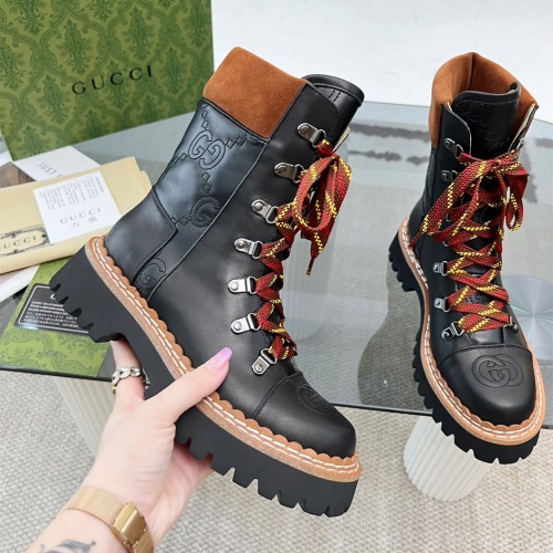 Wholesale Gucci Boots For Women #1245493 $122.00 USD, Wholesale Quality Replica Gucci Boots