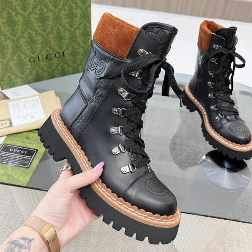 Wholesale Gucci Boots For Women #1245494 $122.00 USD, Wholesale Quality Replica Gucci Boots