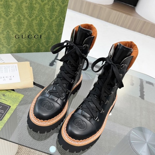 Replica Gucci Boots For Women #1245494 $122.00 USD for Wholesale