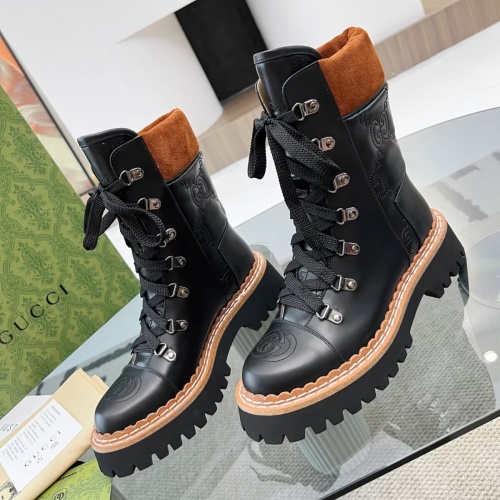 Replica Gucci Boots For Women #1245494 $122.00 USD for Wholesale