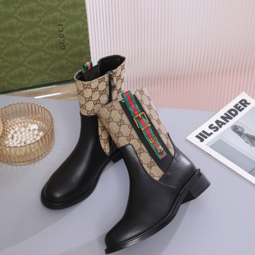 Replica Gucci Boots For Women #1245495 $100.00 USD for Wholesale