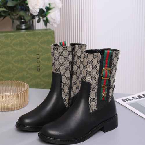 Wholesale Gucci Boots For Women #1245496 $100.00 USD, Wholesale Quality Replica Gucci Boots