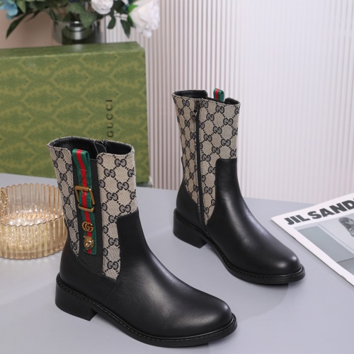 Replica Gucci Boots For Women #1245496 $100.00 USD for Wholesale