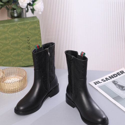 Replica Gucci Boots For Women #1245497 $100.00 USD for Wholesale