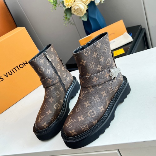 Wholesale Louis Vuitton Boots For Women #1245557 $102.00 USD, Wholesale Quality Replica Louis Vuitton Boots