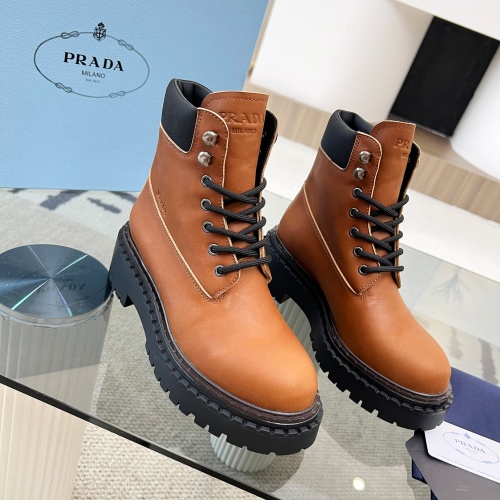 Replica Prada Boots For Women #1245573 $125.00 USD for Wholesale