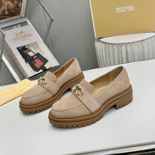 Replica Michael Kors Leather Shoes For Women #1245580 $96.00 USD for Wholesale