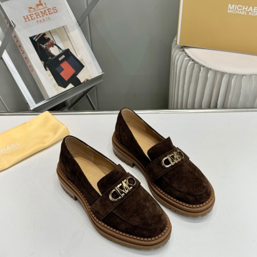 Wholesale Michael Kors Leather Shoes For Women #1245583 $96.00 USD, Wholesale Quality Replica Michael Kors Leather Shoes