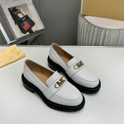 Wholesale Michael Kors Leather Shoes For Women #1245584 $96.00 USD, Wholesale Quality Replica Michael Kors Leather Shoes