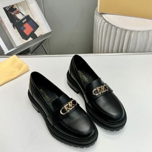 Wholesale Michael Kors Leather Shoes For Women #1245585 $96.00 USD, Wholesale Quality Replica Michael Kors Leather Shoes