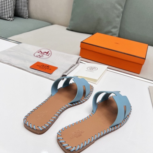 Replica Hermes Slippers For Women #1245714 $85.00 USD for Wholesale