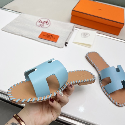 Replica Hermes Slippers For Women #1245714 $85.00 USD for Wholesale