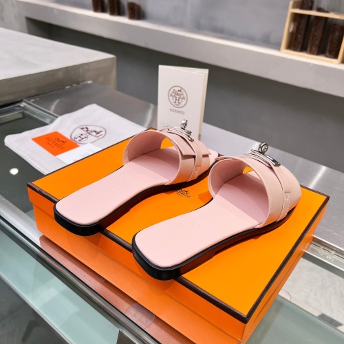 Replica Hermes Slippers For Women #1245719 $82.00 USD for Wholesale