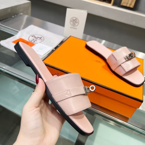 Replica Hermes Slippers For Women #1245719 $82.00 USD for Wholesale