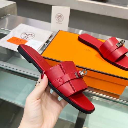 Replica Hermes Slippers For Women #1245722 $82.00 USD for Wholesale