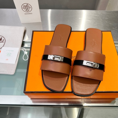 Replica Hermes Slippers For Women #1245726 $82.00 USD for Wholesale