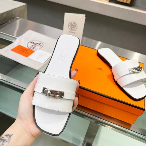 Replica Hermes Slippers For Women #1245728 $82.00 USD for Wholesale