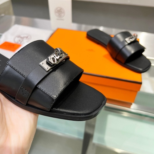 Replica Hermes Slippers For Women #1245730 $82.00 USD for Wholesale