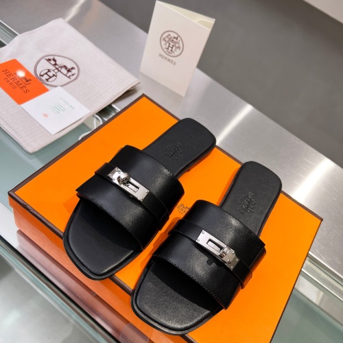 Replica Hermes Slippers For Women #1245730 $82.00 USD for Wholesale