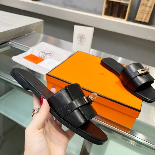 Replica Hermes Slippers For Women #1245731 $82.00 USD for Wholesale