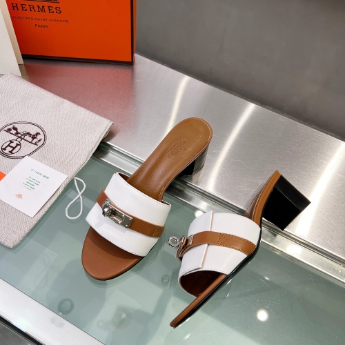 Replica Hermes Slippers For Women #1245732 $85.00 USD for Wholesale