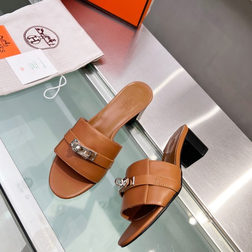 Replica Hermes Slippers For Women #1245735 $85.00 USD for Wholesale