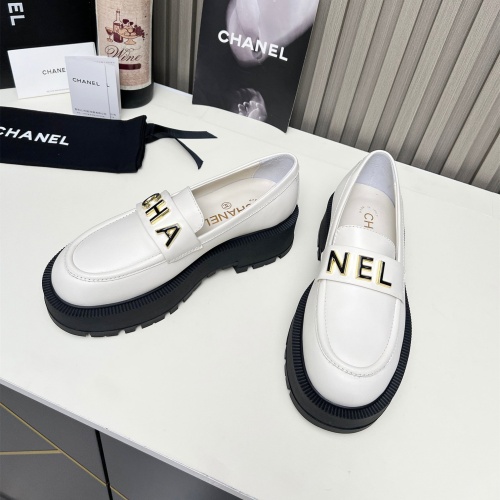 Wholesale Chanel Leather Shoes For Women #1245831 $108.00 USD, Wholesale Quality Replica Chanel Leather Shoes