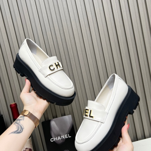 Replica Chanel Leather Shoes For Women #1245831 $108.00 USD for Wholesale