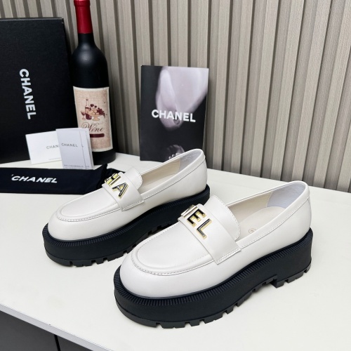 Replica Chanel Leather Shoes For Women #1245831 $108.00 USD for Wholesale