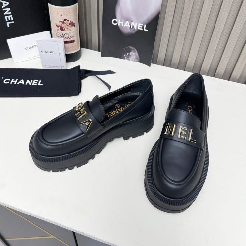 Wholesale Chanel Leather Shoes For Women #1245832 $108.00 USD, Wholesale Quality Replica Chanel Leather Shoes