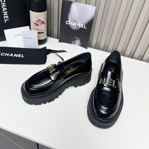 Wholesale Chanel Leather Shoes For Women #1245835 $108.00 USD, Wholesale Quality Replica Chanel Leather Shoes