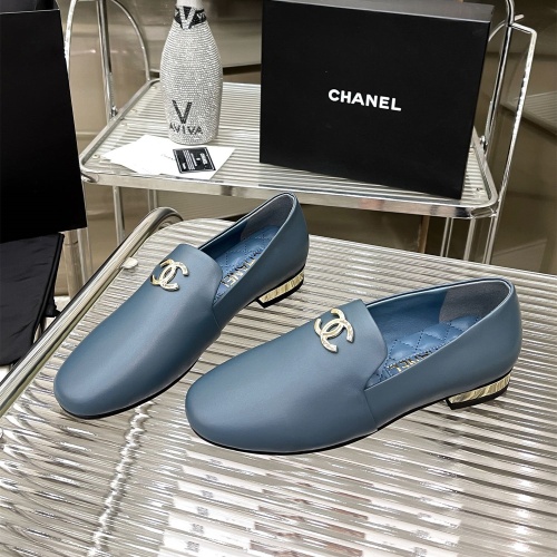 Wholesale Chanel Leather Shoes For Women #1245838 $102.00 USD, Wholesale Quality Replica Chanel Leather Shoes