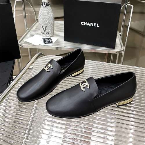 Wholesale Chanel Leather Shoes For Women #1245840 $102.00 USD, Wholesale Quality Replica Chanel Leather Shoes