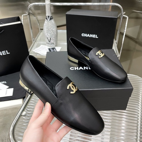 Replica Chanel Leather Shoes For Women #1245840 $102.00 USD for Wholesale