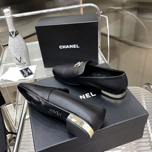 Replica Chanel Leather Shoes For Women #1245840 $102.00 USD for Wholesale