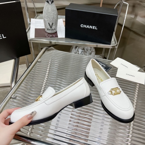 Replica Chanel Leather Shoes For Women #1245845 $115.00 USD for Wholesale