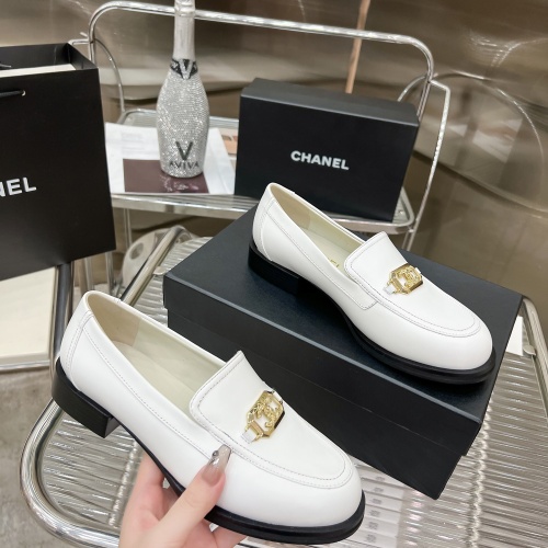 Replica Chanel Leather Shoes For Women #1245845 $115.00 USD for Wholesale